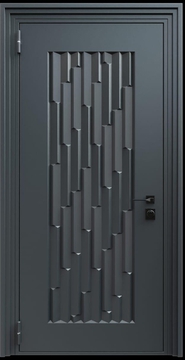 Входная термодверь с металлофиленкой и порошковым напылением RAL 7021 (тип №6) Входная термодверь с металлофиленкой и порошковым напылением RAL 7021 (тип №6)